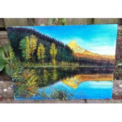 Schilderij " Morning blue ". Olieverf.