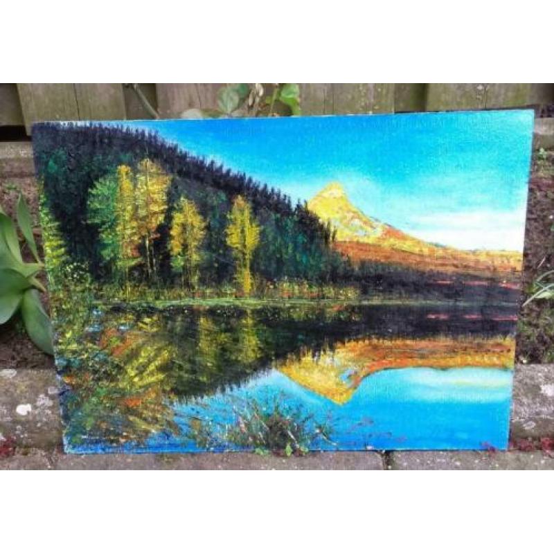 Schilderij " Morning blue ". Olieverf.