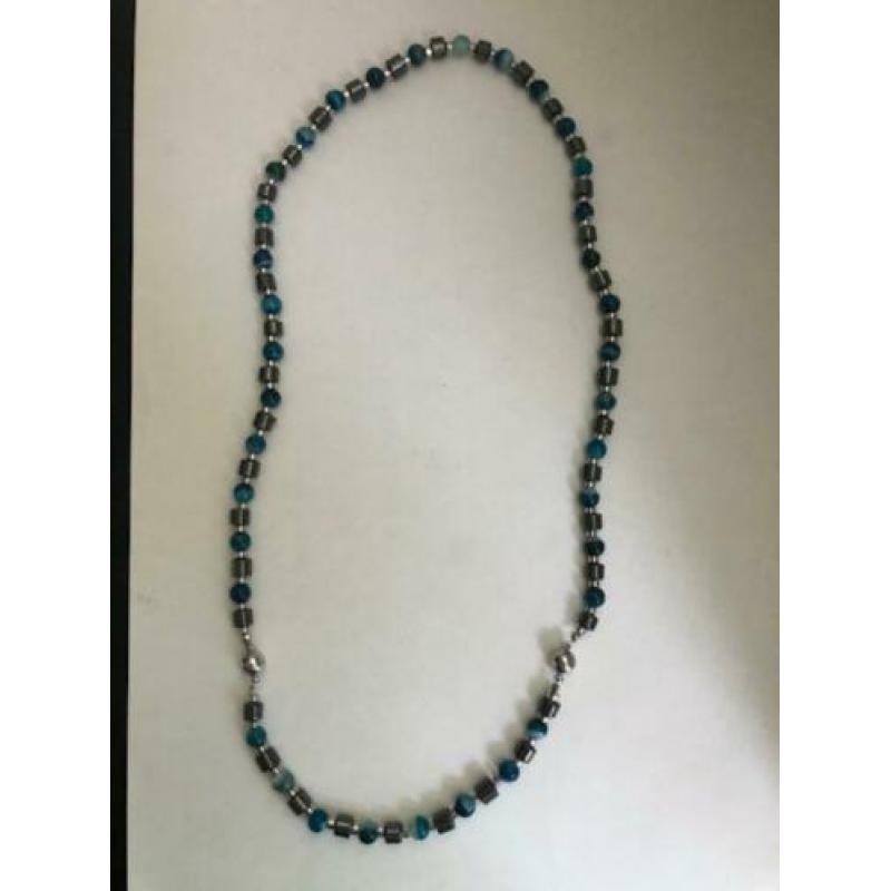 6502 Mooie ketting met armband van o.a. halfedelsteen Agaat