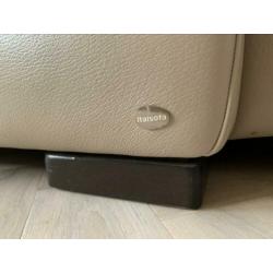 Bankstel leer Beige merk Ital in perfecte staat