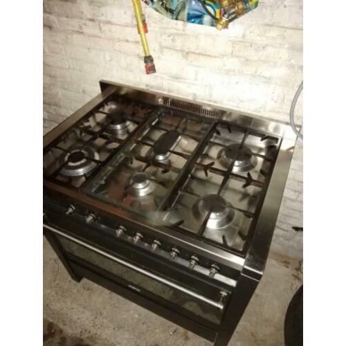 smeg gasfornuis 90cm 6 pits