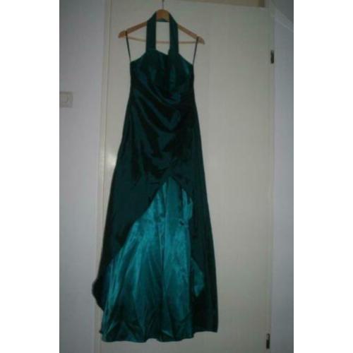Gala jurk smaragd groen zgan Juju en Christine mt M/ mt 4