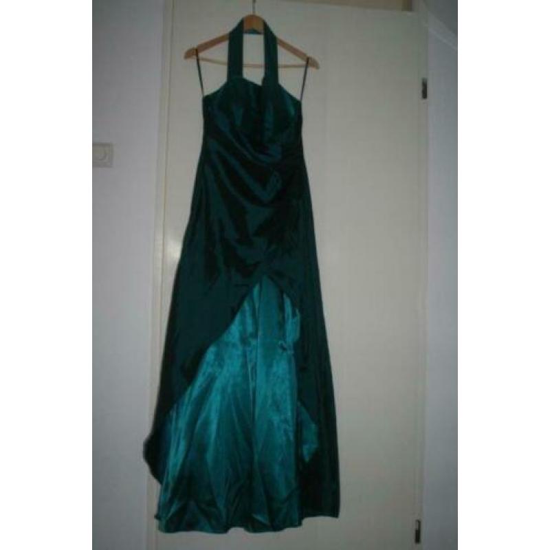 Gala jurk smaragd groen zgan Juju en Christine mt M/ mt 4