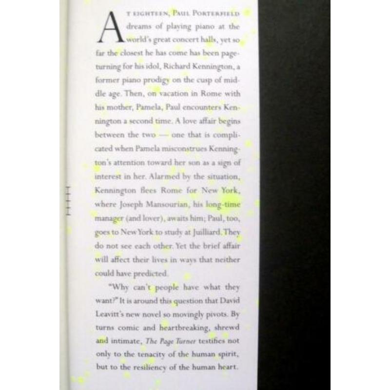 David Leavitt - The Page Turner (ENGELSTALIG)