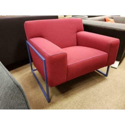 Nieuw Leolux Adartne Fauteuil Roze stof Paars Frame Stoel
