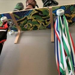 2 Skateboarden boeken plank voor kinderkamer
