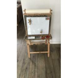 Kinder whiteboard en krijtbord hout met krijt/ magneetjes