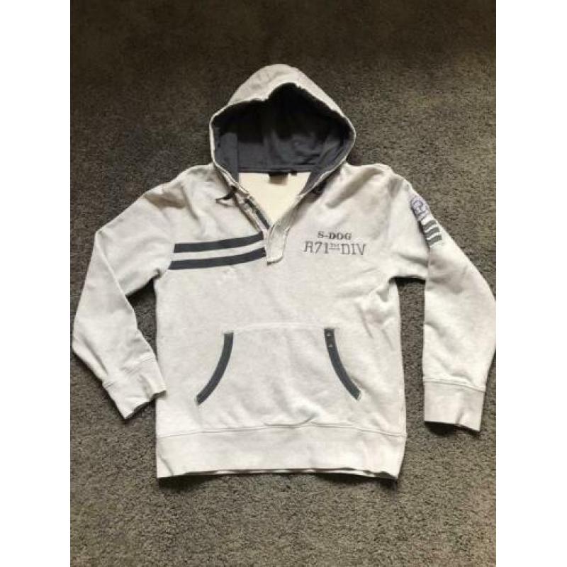 SALTY DOG licht grijze hoodie maat 164