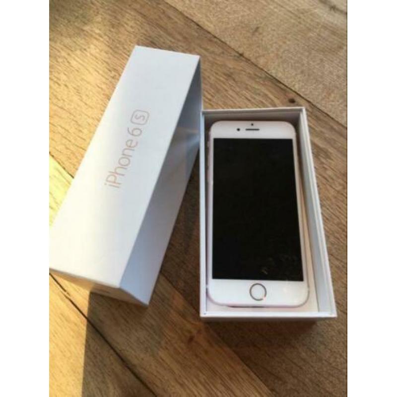 Als nieuw iphone 6s 128 gb roze kras vrij 100% in orde, incl
