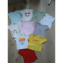 10 T-shirts maat 74. Voor 5,-