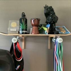 2 Skateboarden boeken plank voor kinderkamer