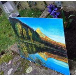 Schilderij " Morning blue ". Olieverf.