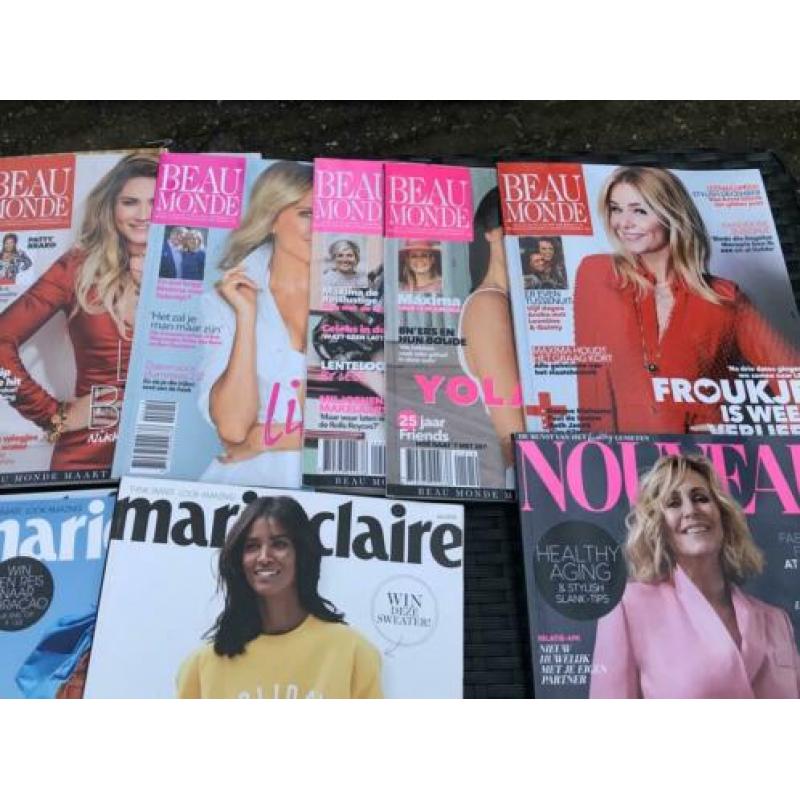 Glossy tijdschriften Marie Claire/Elle/Beau Monde/Nouvea