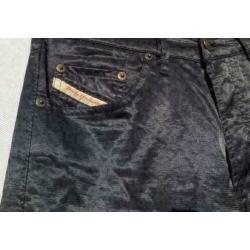 DIESEL zwarte glans pantelon mt 30