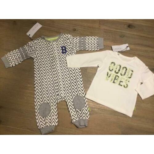 Nieuw B*E*S*S set boxpakje en longsleeve maat 62 zigzag