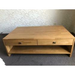 Jan des Bouvrie salontafel massief eiken 120 x 70cm