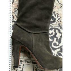 Over knee suede laarzen maat 41 Christian Louboutin bruin