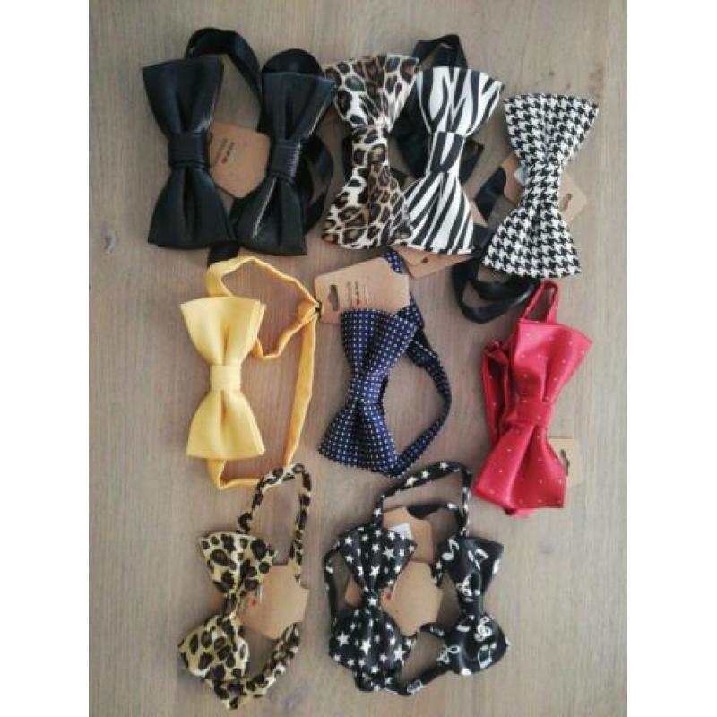 Suspenders bretels + vlinderstrik muzieknoot zwart /wit