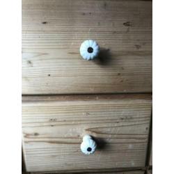 Antiek grenen bordenkast