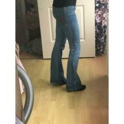frankie b flared butterfly jeans
