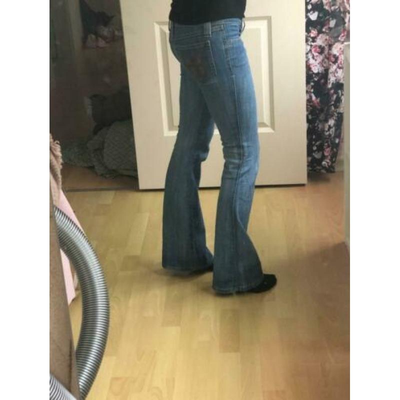 frankie b flared butterfly jeans
