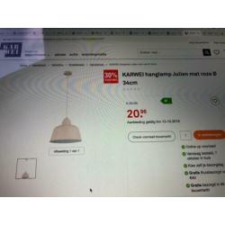 Roze Lamp kinderkamer, als nieuw!