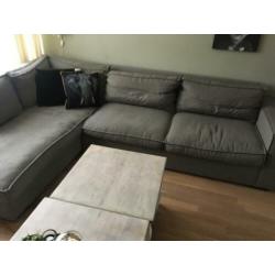 Gratis hoekbank (antraciet/bruin)