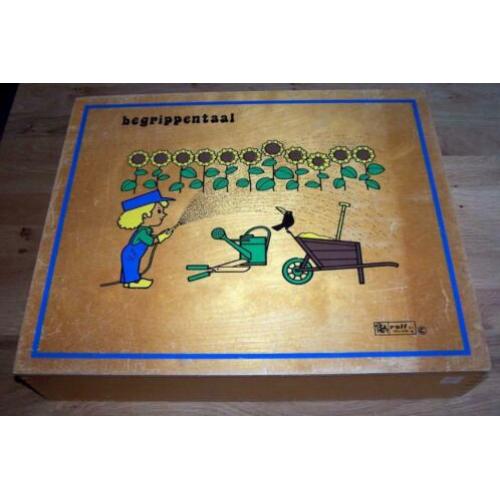 Houten kist Begrippentaal van Rolf. Compleet/igs.