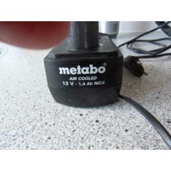 metabo oplader met air cooled met 2 accu,s