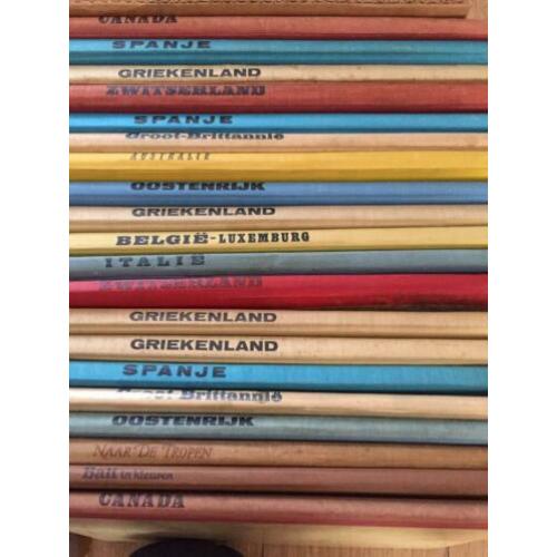 Verzameling boeken over landen