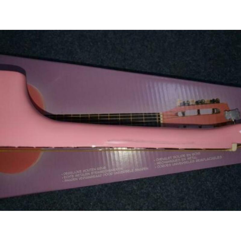 Kinder gitaar roze