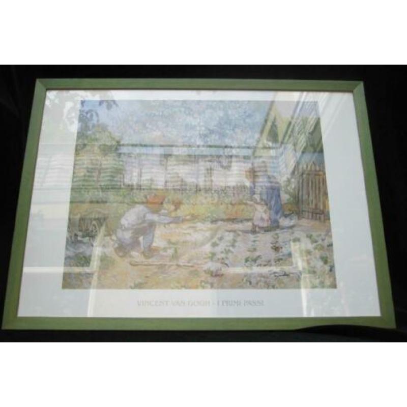 Prent Vincent van Gogh -Primi Passi in Houten Lijst 54 x 74