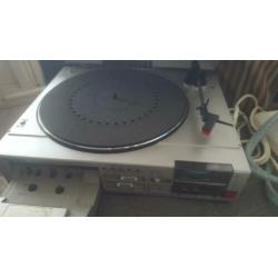 Platenspeler plus casetterecorder