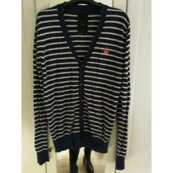 Gstar vest blauw wit mt l