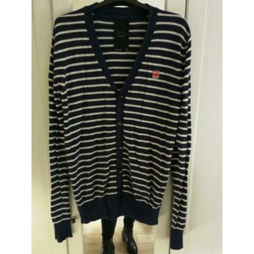 Gstar vest blauw wit mt l