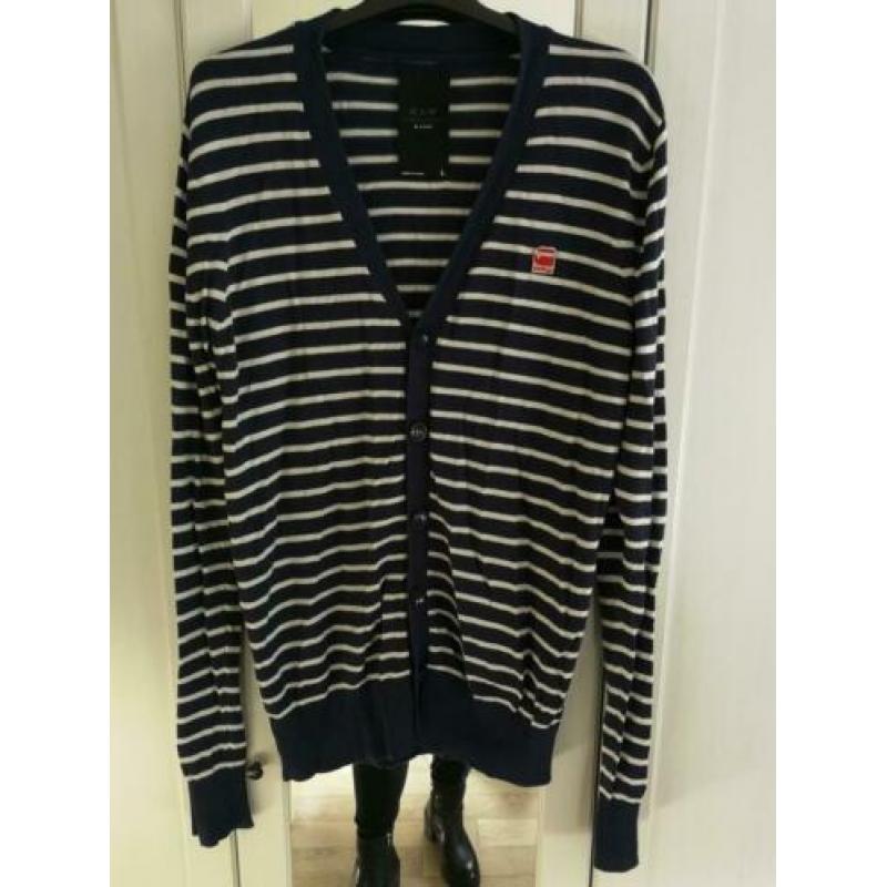 Gstar vest blauw wit mt l