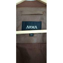Arma leren jack jas jacket vintage pilotenmodel, bruin mt 54