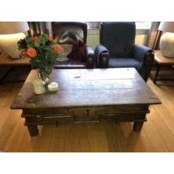 Teakhouten salontafel (afmeting 1380 x 750)