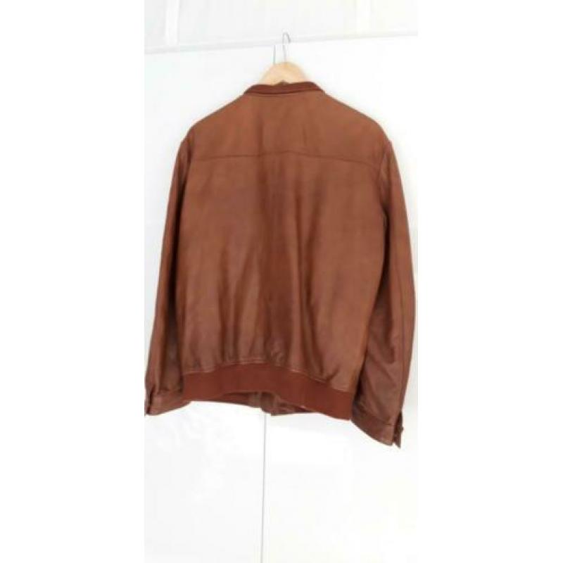Arma leren jack jas jacket vintage pilotenmodel, bruin mt 54