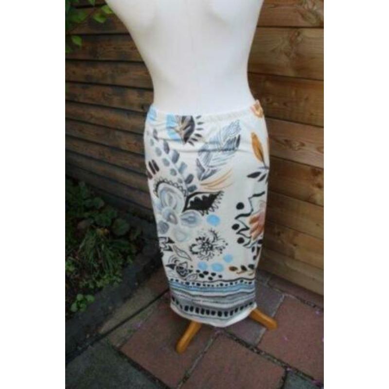Rok creme/ blauw Didi mt S