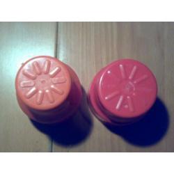 Vintage Mepal Bekers Rood Oranje