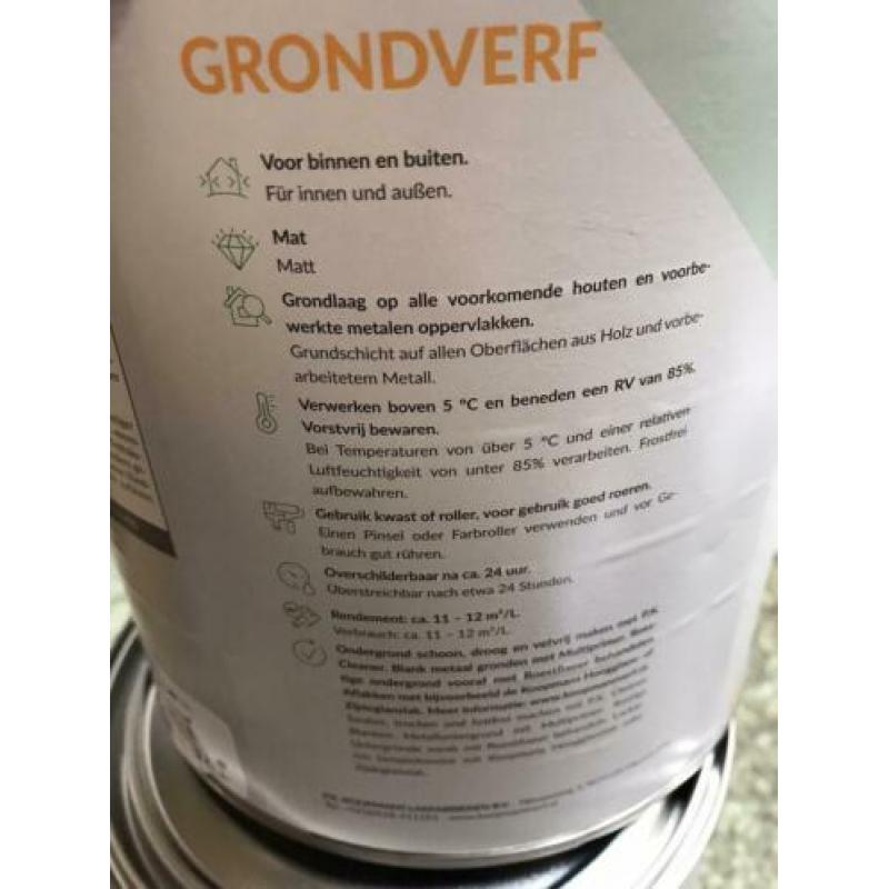 Koopmans witte grondverf voor hout en metaal 2,5liter