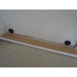 CANDO plinten + clips, 14,5 m; wit, blok; 7 cm hoog