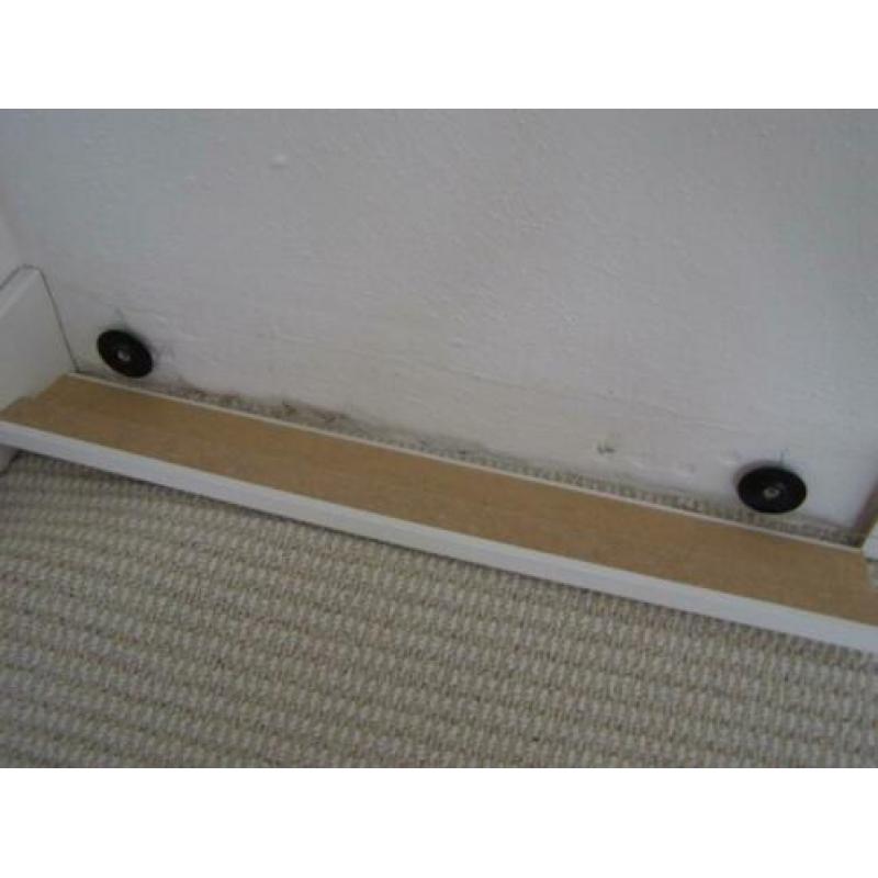 CANDO plinten + clips, 14,5 m; wit, blok; 7 cm hoog