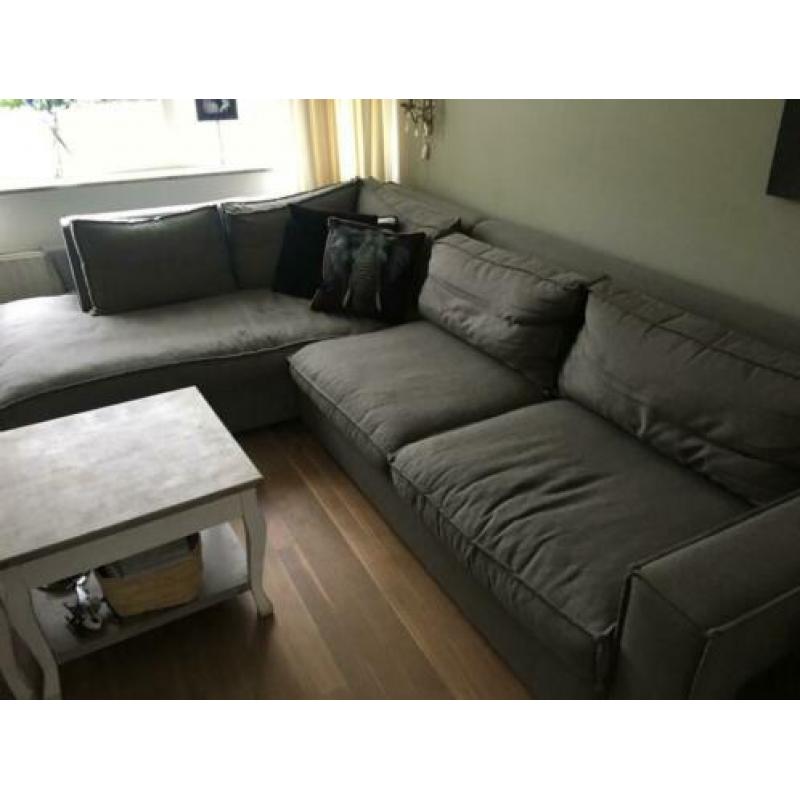 Gratis hoekbank (antraciet/bruin)