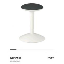 Nilserik verstelbare kruk Ikea wit/grijs