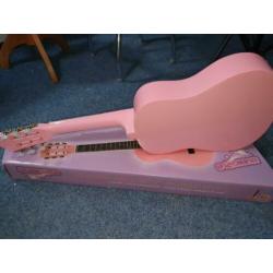 Kinder gitaar roze