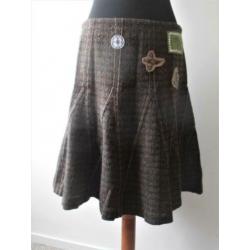 Essentiel Antwerp - prachtige bruine wollen rok mt 40