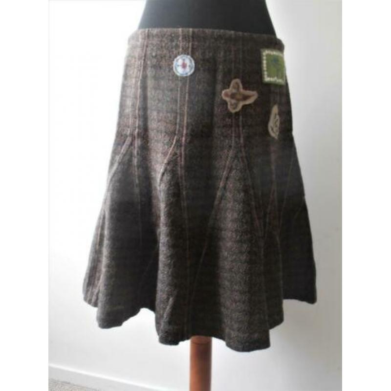 Essentiel Antwerp - prachtige bruine wollen rok mt 40