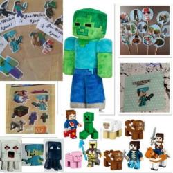 MINECRAFT poppetjes uitdeel pluche figuren stickers zakjes